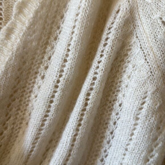 Season Ecru Sweater Knit Faux Wrap Sweater S/M - Picture 9 of 17